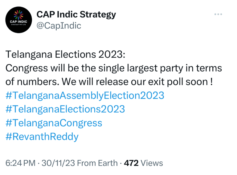 Telangana Assembly Elections-2023 Pre-Poll Analysis